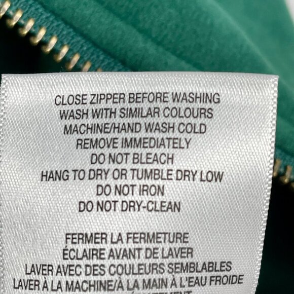 Soul + Sky Velour Fleece Vest Green Women’s L | Athleisure Sustainable Zip-Front - Picture 15 of 16